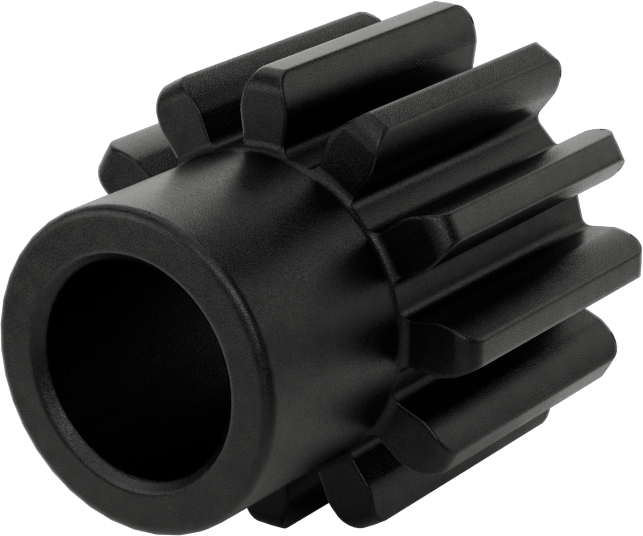 Metal Dişli - 14-1/2 Derece Basınç Açısı, Yuvarlak Delik, 10 Adım, 12 Sertleştirilmiş Diş