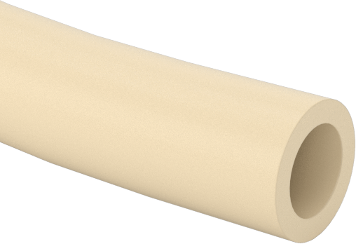 Aşırı Basınçlı Sert PEEK Plastik Boru, Kimyasallar için, Opak Bej, 4mm ID, 6mm OD, 5 Fit Uzunluk