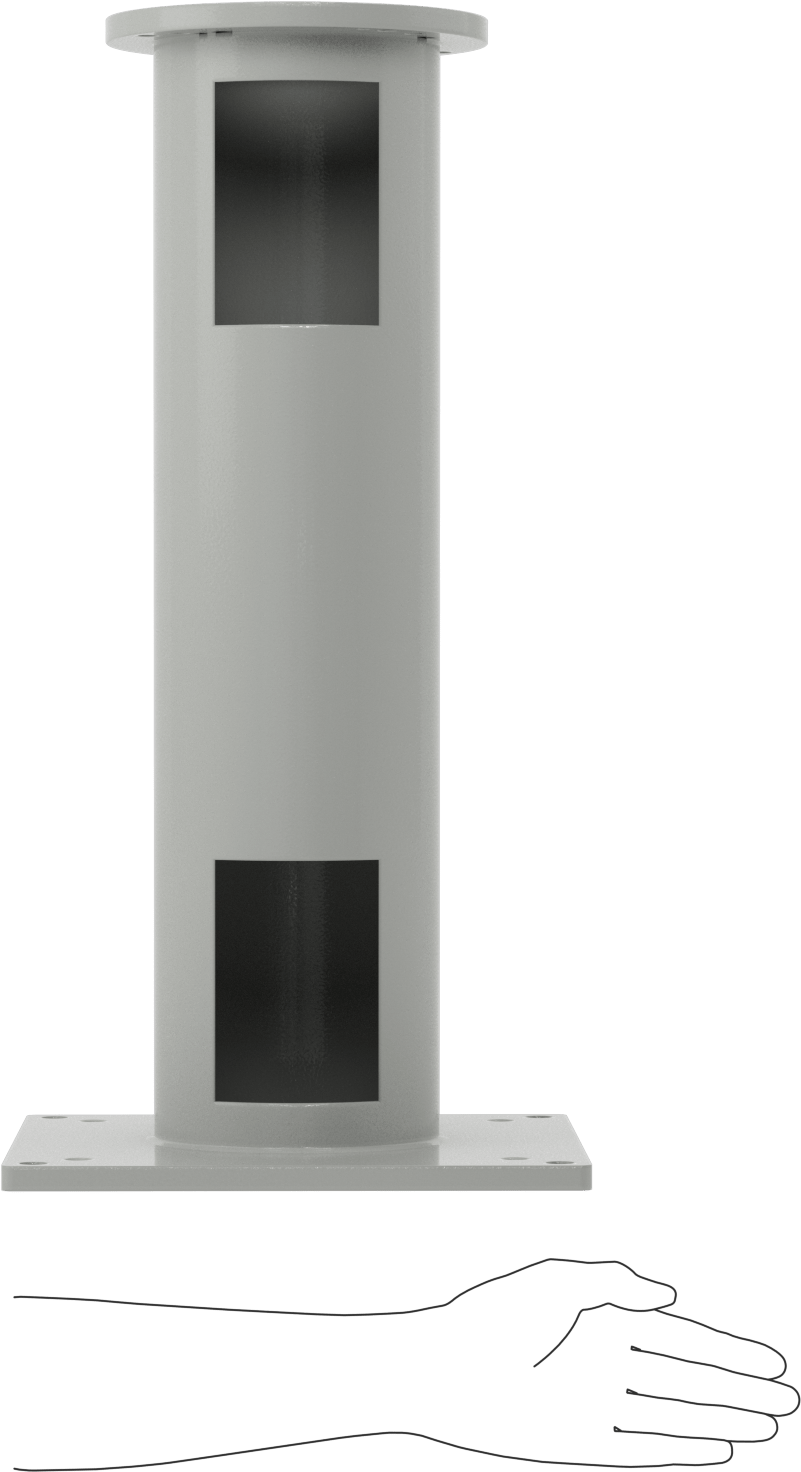 Robot Tabanı, İşbirlikçi, 24" Toplam Yükseklik, 8" Montaj Plakası Çapı