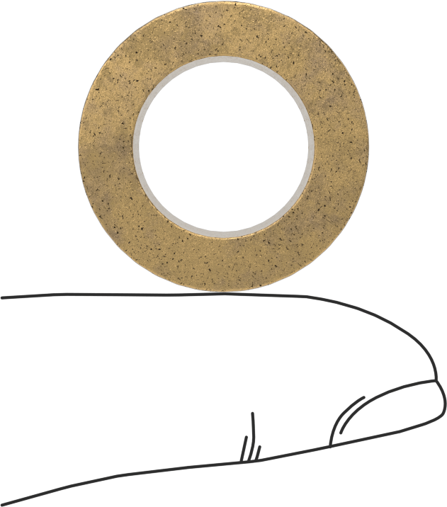 Yağ Dolgulu 841 Bronz Flanşlı Kovanlı Rulman, 5/8“ Mil ve 3/4” Muhafaza İç Çapı için, 1/2" Uzunluk, 1" Flanş Dış Çapı