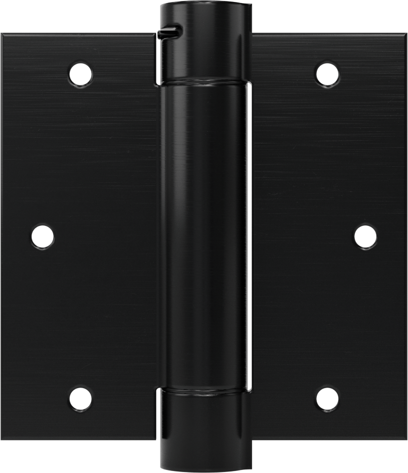 Gömme Montaj Şablonu Giriş Kapısı Yaylı Menteşe, Kare, Boyalı Çelik, 1-3/8" Kalın Kapı, 3-1/2“ x 1-3/4” Yaprak