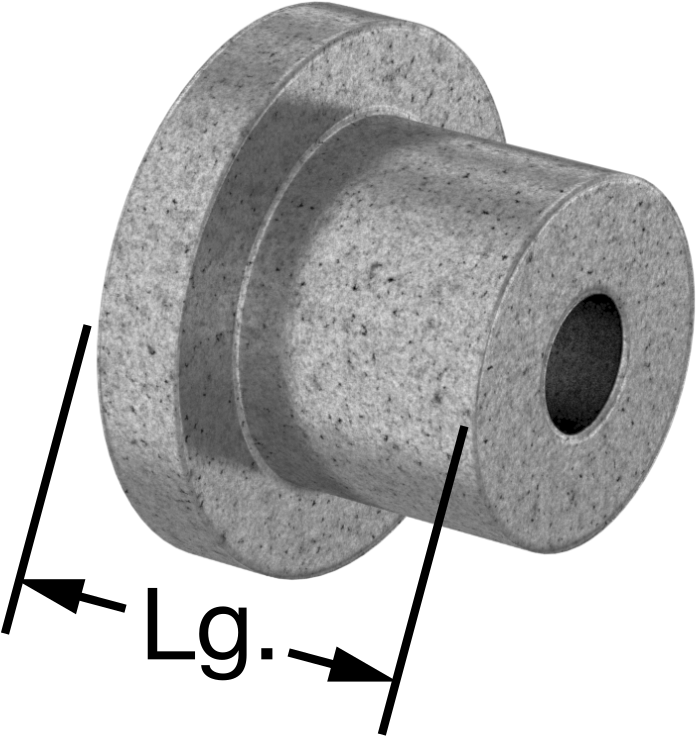 Yağ Dolgulu 841 Bronz Flanşlı Kovanlı Rulman, 3/32“ Mil Çapı ve 1/4” Muhafaza İç Çapı için, 1/4" Uzunluk