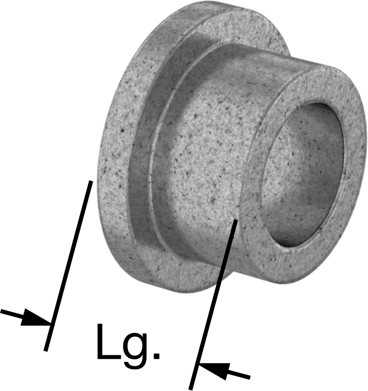 Yağ Dolgulu 841 Bronz Flanşlı Kovanlı Rulman, 1/4“ Mil Çapı ve 3/8” Muhafaza İç Çapı için, 1/4" Uzunluk
