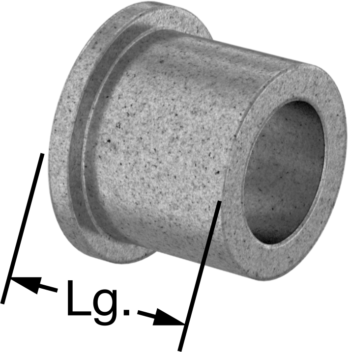Yağ Dolgulu 841 Bronz Flanşlı Kovanlı Rulman, 3/8“ Mil Çapı ve 9/16” Gövde İç Çapı için, 1/2" Uzunluk