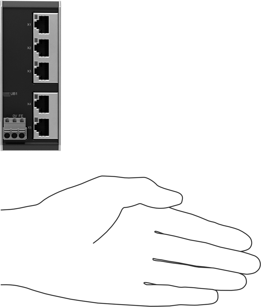 Düşük Profilli DIN Rayına Monte Ethernet Anahtarı, 100 Mbit/S İletim Hızı, 5 Soket