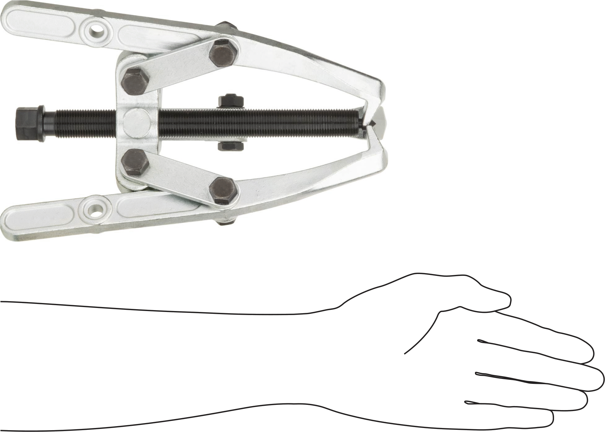 Dış Tutamaklı Çekici, 2/3 Çeneler, Tek Uçlu Uçlar, 1-1/32“- 11-7/8” Dış Çap için