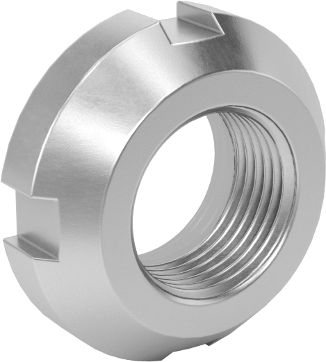 Rulman Kilit Somunu, Karbon Çelik, M10 x 0,75 mm Diş Boyutu