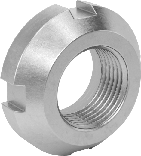 Rulman Kilit Somunu, 303 Paslanmaz Çelik, M10 x 0,75 mm Diş Boyutu