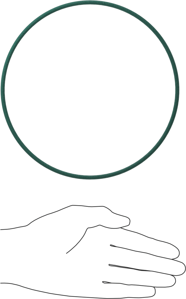 Dokulu Yuvarlak Kemer, 4 mm Çap, 559 mm Dış Çevresi