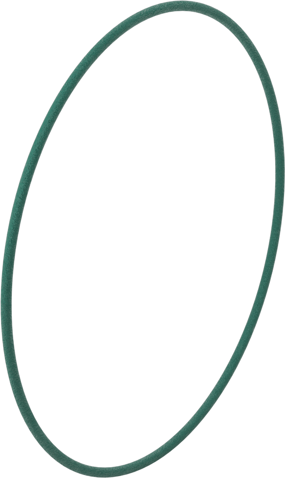 Dokulu Yuvarlak Kemer, 6 mm Çap, 914 mm Dış Çevresi