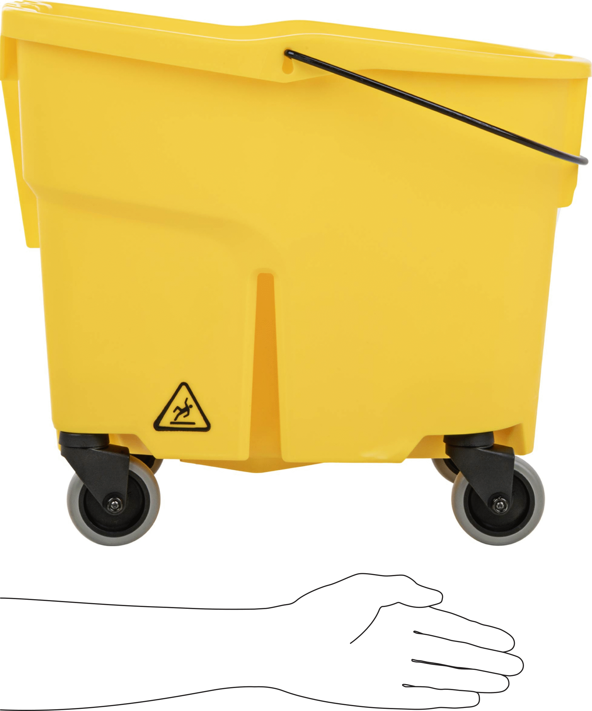 Plastik Paspas Kovası, 35 qt. Kapasite, Sarı