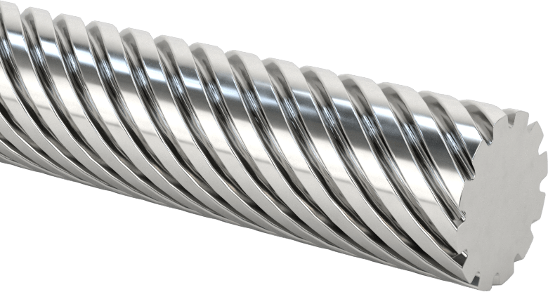 Ultra Hassas Kurşun Vida, Hızlı Hareket, 5/8"-6 Diş Boyutu, 6 Fit Uzunluk