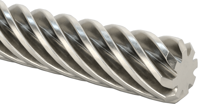 Ultra Hassas Kurşun Vida, Hızlı Hareket, 1/4"-8 Diş Boyutu, 6 Fit Uzunluk