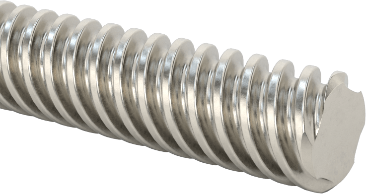 Ultra Hassas Kurşun Vida, Hızlı Hareket, 1/2"-8 Diş, 4:1 Hız Oranı, 6 Fit Uzunluk