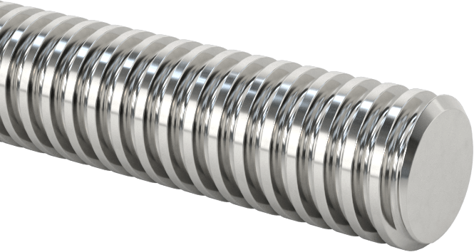Ultra Hassas Kurşun Vida, 1/4"-20 Diş Boyutu, 3 Fit Uzunluk