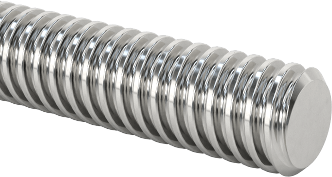 Ultra Hassas Kurşun Vida, 1/4"-20 Diş Boyutu, 3 Fit Uzunluk, 2 Diş Başlangıcı