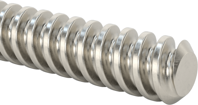 Ultra Hassas Kurşun Vida, 3/8"-8 Diş Boyutu, 3 Fit Uzunluk, 2 Diş Başlangıcı