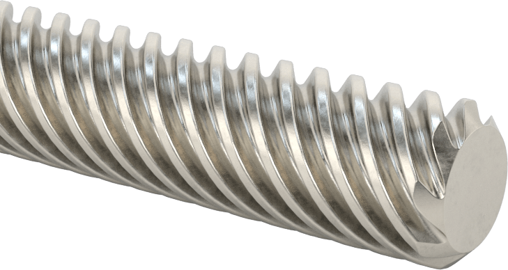 Ultra Hassas Kurşun Vida, 1/2"-8 Diş Boyutu, 3 Fit Uzunluk, 8 Diş Başlangıcı