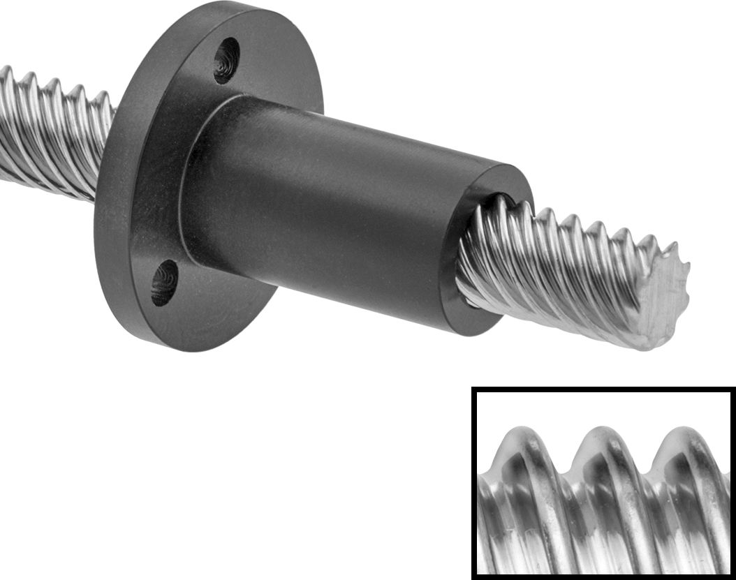 Ultra Hassas Kurşun Vida, Hızlı Hareket, 1/2"-10 Diş Boyutu, 6 Fit Uzunluk