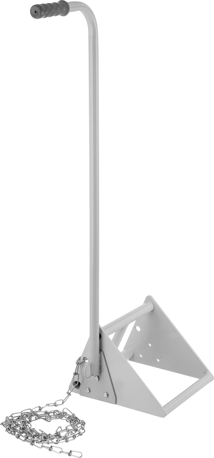 Uzatılmış Saplı Tekerlek Takozu, Toz Boyalı Çelik, 9-1/2" Uzunluk