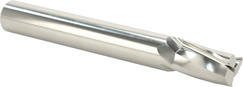 Kaplamasız Karbür Spiral Freze Ucu, Plastik için, Yukarı Doğru Çıkarma, 3/8" Kesme Çapı, 3" Toplam Uzunluk
