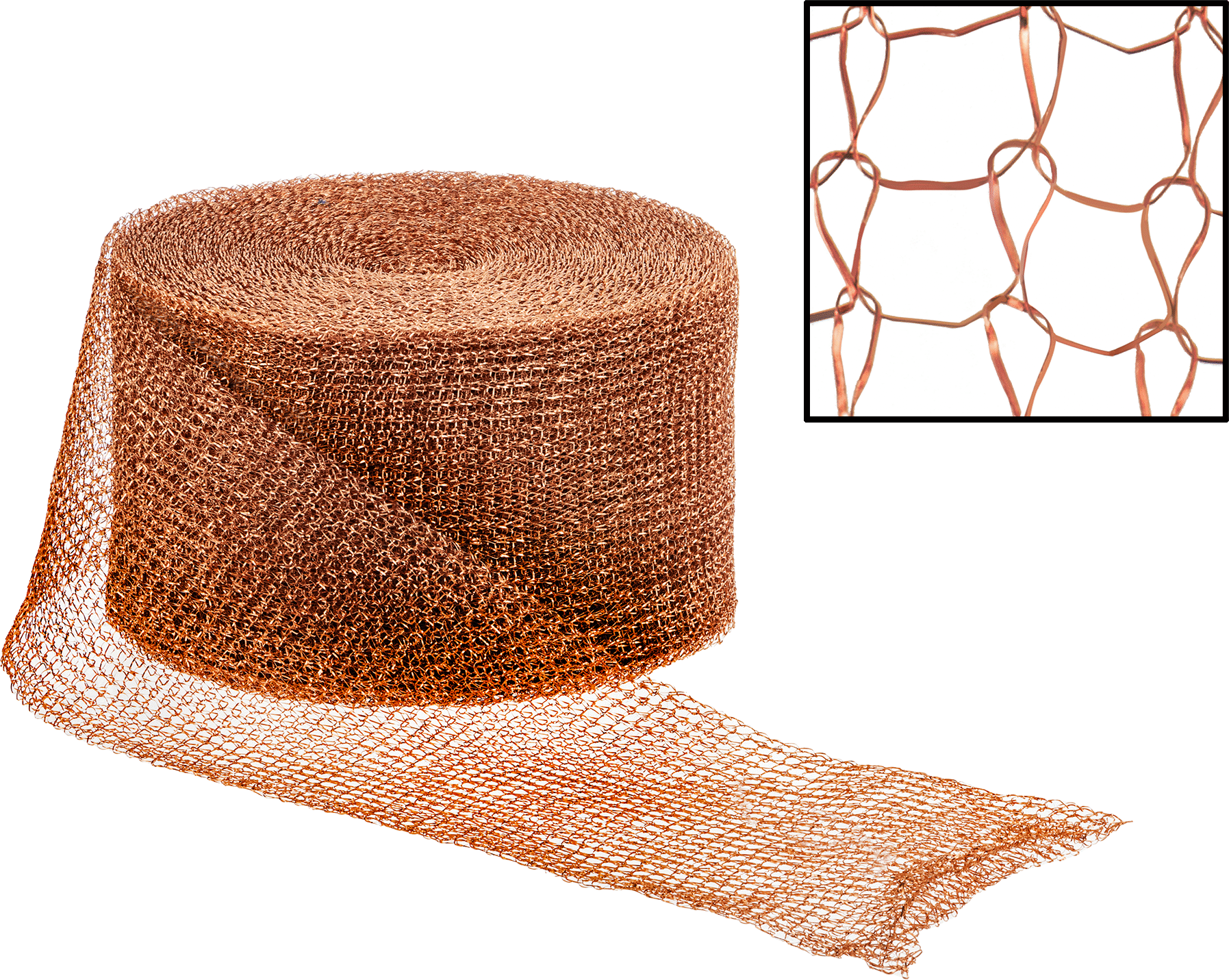 Aşındırıcı Yün, Bakır, Ters Çevrilebilir, Orta/Kaba, 5" Genişlik, 100 Fit Uzunluk