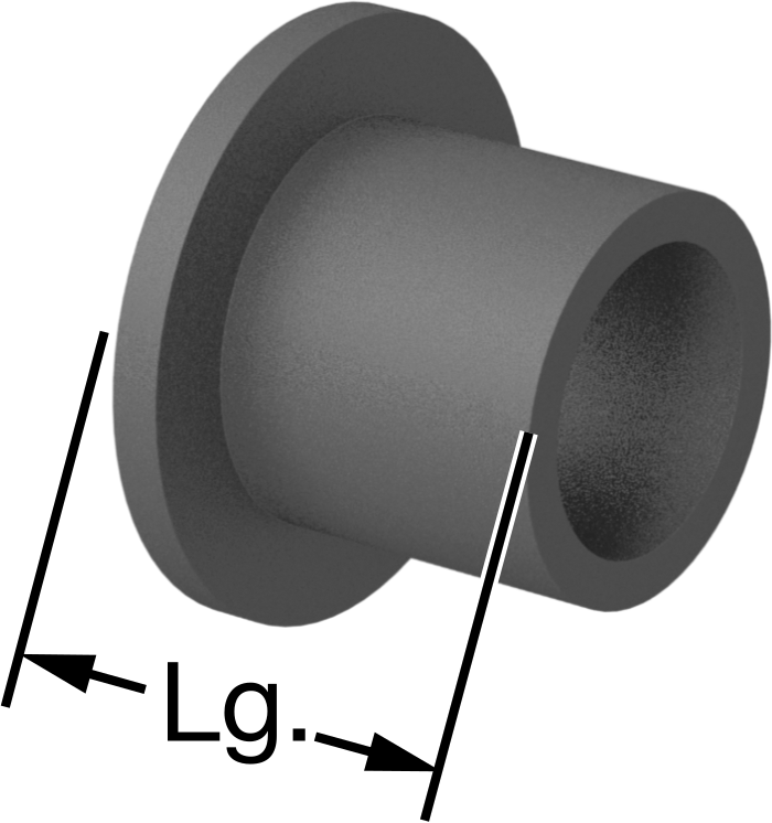 Neme Dayanıklı Kuru Çalışan Rulon LR Kovanlı Rulman, Flanşlı, 3/16“ Mil Çapı ve 1/4” Muhafaza İç Çapı için, 1/4" Uzunluk