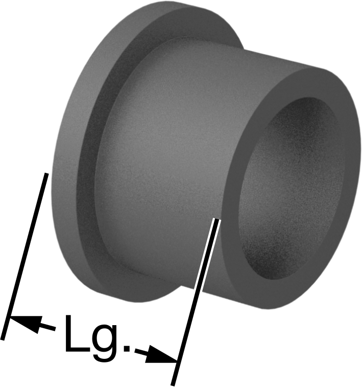 Neme Dayanıklı Kuru Çalışan Rulon LR Kovanlı Rulman, Flanşlı, 3/8“ Mil Çapı ve 1/2” Muhafaza İç Çapı için, 3/8" Uzunluk