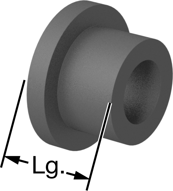Neme Dayanıklı Kuru Çalışan Rulon LR Kovanlı Rulman, Flanşlı, 3/16“ Mil Çapı ve 5/16” Muhafaza İç Çapı için, 1/4" Uzunluk
