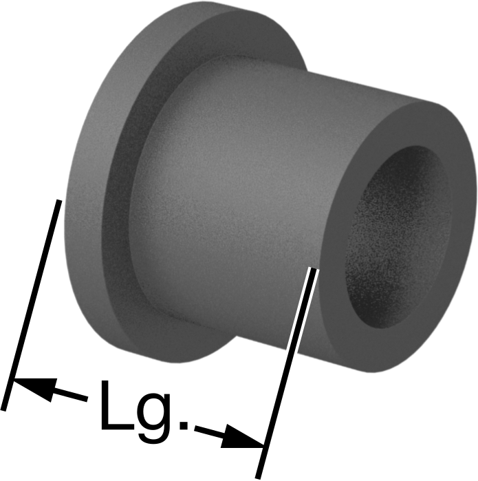 Neme Dayanıklı Kuru Çalışan Rulon LR Kovanlı Rulman, Flanşlı, 1/4“ Mil Çapı ve 3/8” Muhafaza İç Çapı için, 3/8" Uzunluk