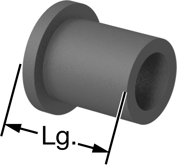 Neme Dayanıklı Kuru Çalışan Rulon LR Kovanlı Rulman, Flanşlı, 1/4“ Mil Çapı ve 3/8” Muhafaza İç Çapı için, 1/2" Uzunluk