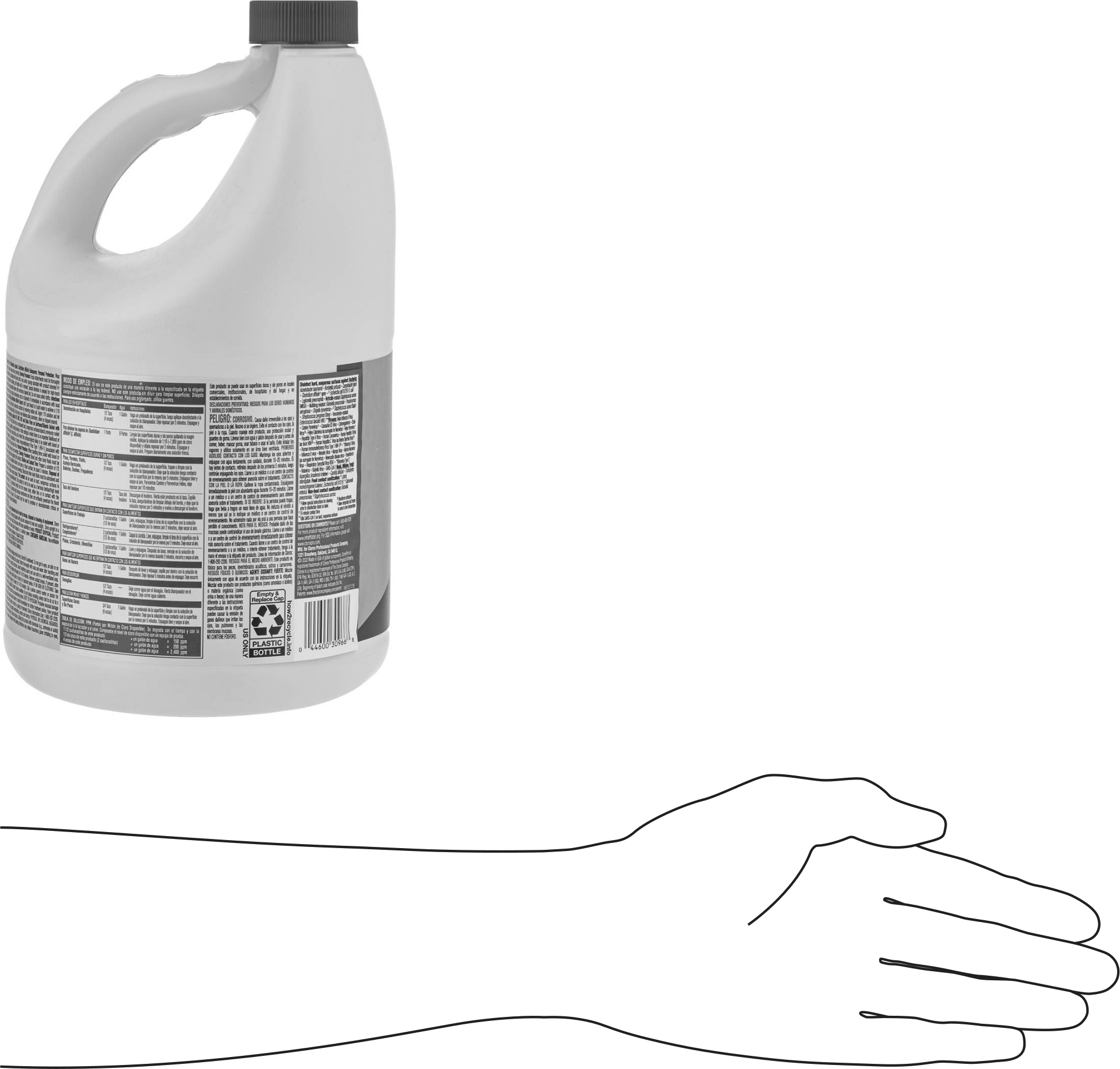 Çamaşır Suyu, 8,25% Konsantrasyon, 121 FL. oz. Sürahi
