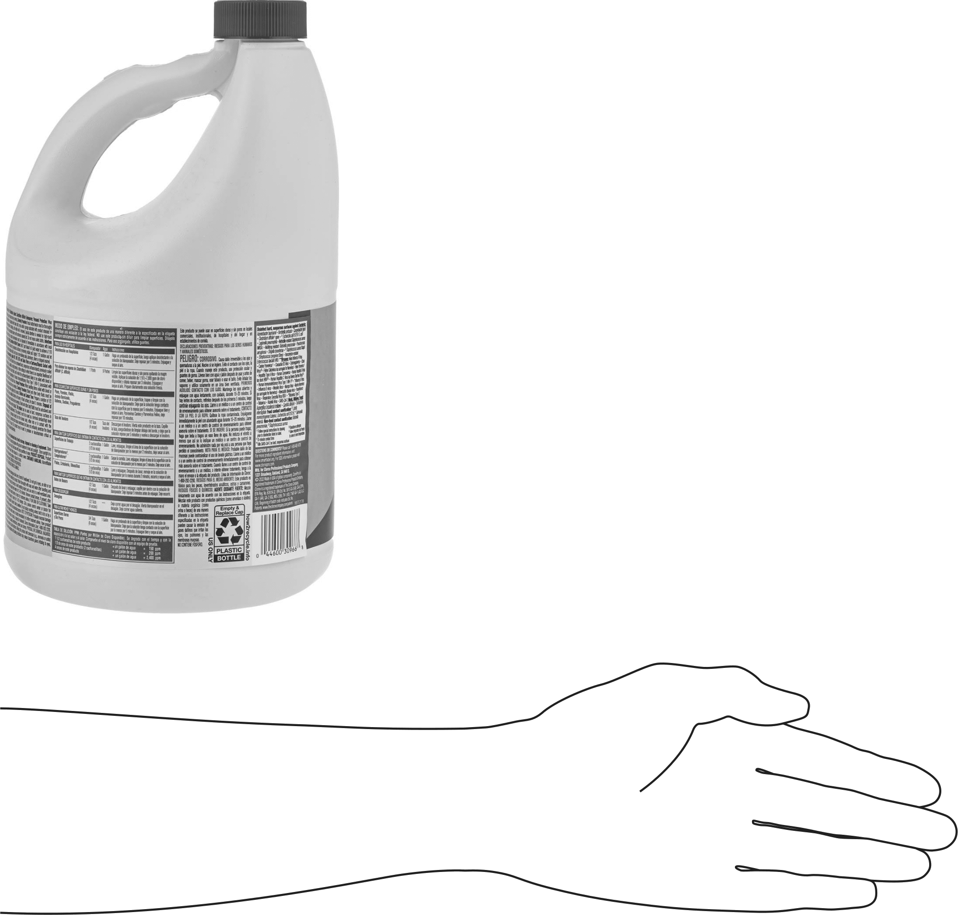 Çamaşır Suyu, 8,25% Konsantrasyon, 121 FL. oz. Sürahi