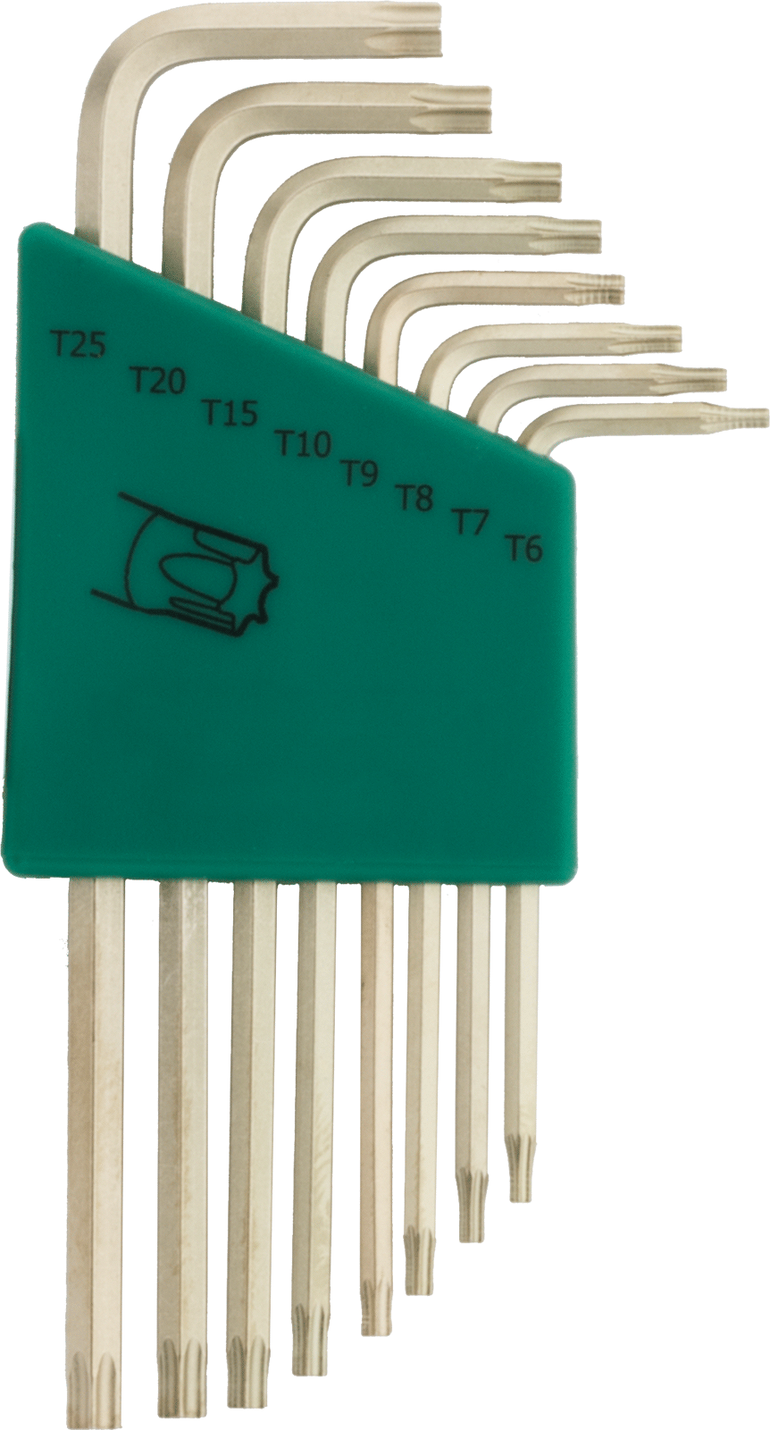 Altın Boyalı Alaşımlı Çelik Torx L Anahtar Seti, 8 Parça, 2-1/4“ ila 4” Toplam Uzunluk