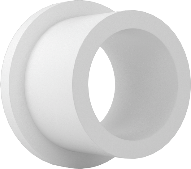 Gıda ve İçecek Sektörü için Kuru Çalışan Kovanlı Rulman, Flanşlı, Rulon, 3/8“ Mil ve 1/2” Muhafaza İç Çapı için, 3/8" Uzunluk