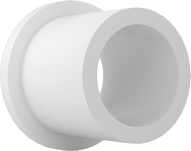 Gıda ve İçecek Sektörü için Kuru Çalışan Kovanlı Rulman, Flanşlı, Rulon, 3/8“ Mil ve 1/2” Muhafaza İç Çapı için, 1/2" Uzunluk