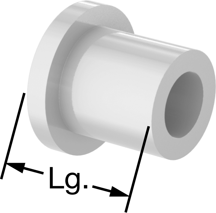 Gıda ve İçecek Sektörü için Kuru Çalışan Kovanlı Rulman, Flanşlı, Rulon, 3/8“ Mil ve 5/8” Muhafaza İç Çapı için, 3/4" Uzunluk