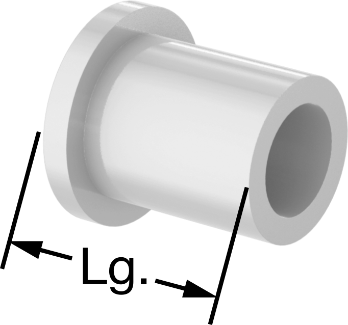 Gıda ve İçecek Sektörü için Kuru Çalışan Kovanlı Rulman, Flanşlı, Rulon, 1/4“ Mil ve 3/8” Muhafaza İç Çapı için, 1/2" Uzunluk