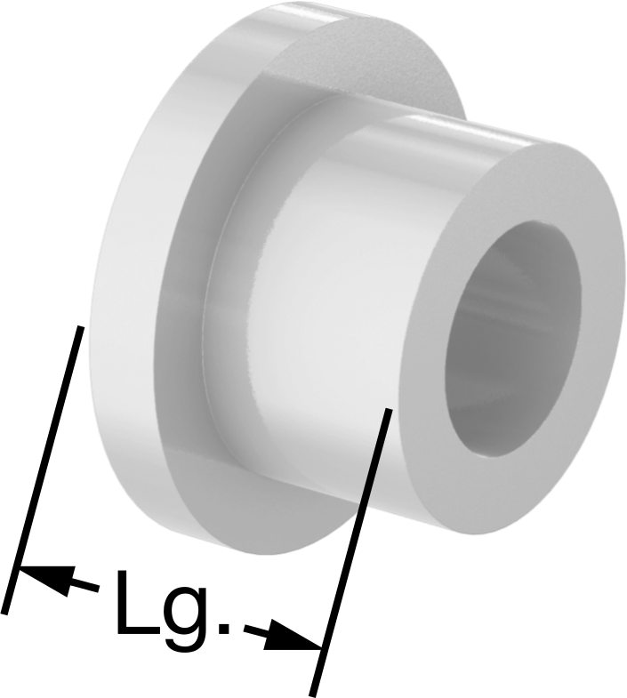 Gıda ve İçecek Sektörü için Kuru Çalışan Kovanlı Rulman, Flanşlı, Rulon, 3/8“ Mil ve 5/8” Muhafaza İç Çapı için, 1/2" Uzunluk