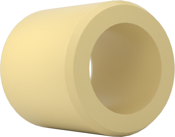 Ultra Düşük Sürtünmeli Kuru Çalışan Kovanlı Rulman, Plastik Karışım, 1/8" Mil Çapı için, 3/16" Uzunluk