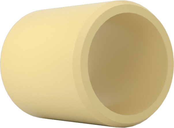 Ultra Düşük Sürtünmeli Kuru Çalışan Kovanlı Rulman, Plastik Karışım, 1/4" Mil Çapı için, 3/8" Uzunluk
