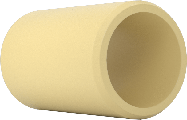 Ultra Düşük Sürtünmeli Kuru Çalışan Kovanlı Rulman, Plastik Karışım, 1/4" Mil Çapı için, 1/2" Uzunluk