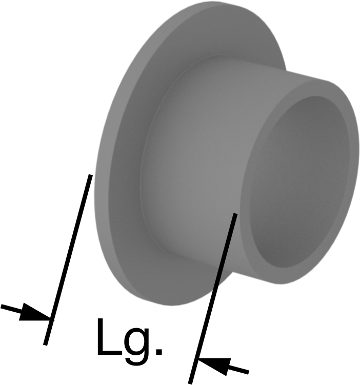 Ultra Düşük Sürtünmeli Kuru Çalışan Kovanlı Rulman, Flanşlı, Rulon J, 5/16" Mil Çapı için, 1/4" Uzunluk