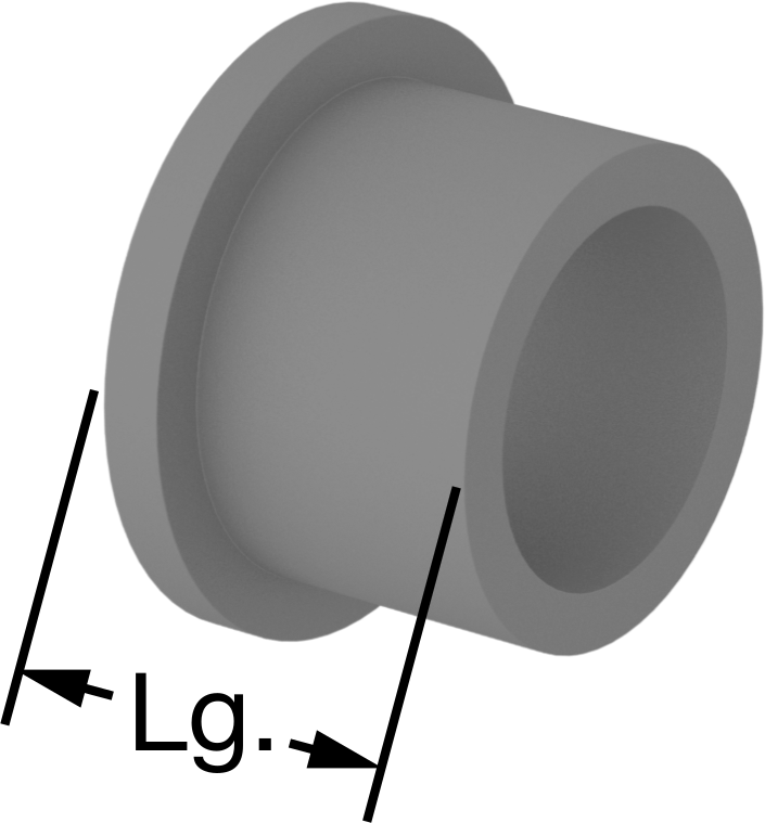 Ultra Düşük Sürtünmeli Kuru Çalışan Kovanlı Rulman, Rulon J, 3/8" Mil Çapı, 3/8" Uzunluk, 5/8" Flanş Dış Çap