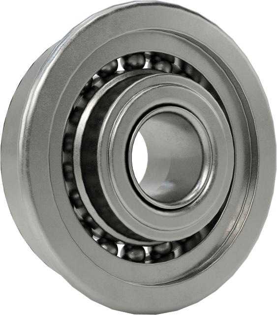 Çelik Bilyalı Rulman, Flanşlı, Açık, 1/4“ Şaft Çapı ve 7/8” Gövde İç Çapı için