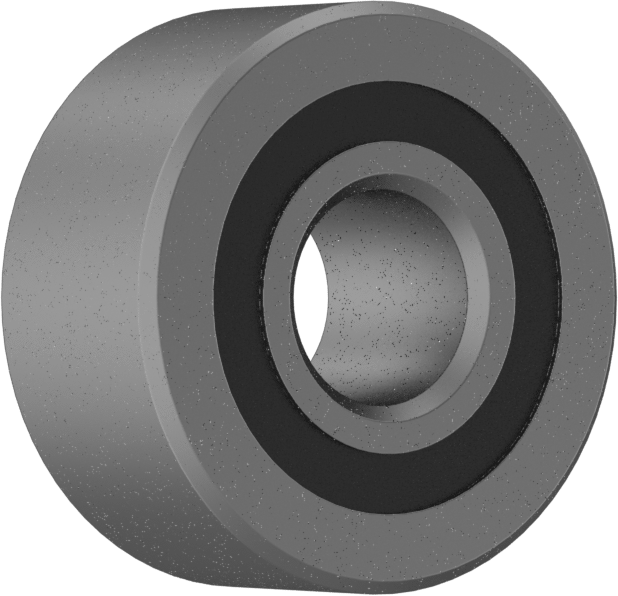 Çelik Bilyalı Rulman, Sızdırmaz, Ticaret No. 3002-2RS, 1/4" Mil Çapı için
