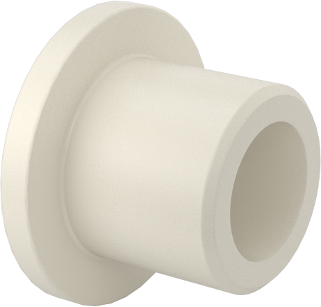 Kuru Çalışan Naylon Kovanlı Rulman, 1/4" Mil Çapı için, 3/8" Uzunluk, 9/16" Flanş Dış Çapı