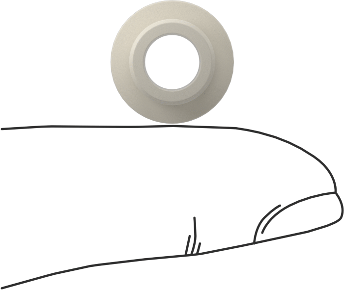 Kuru Çalışan Naylon Kovanlı Rulman, 1/4" Mil Çapı için, 3/8" Uzunluk, 9/16" Flanş Dış Çapı