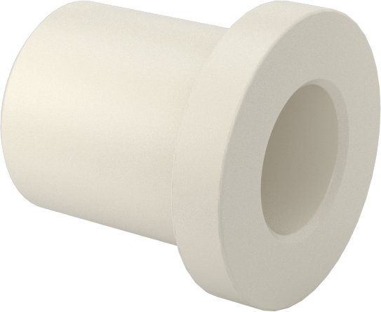 Kuru Çalışan Naylon Kovanlı Rulman, 1/4" Mil Çapı için, 1/2" Uzunluk, 1/2“ Dış Çap x 3/32” Kalınlık Flanş