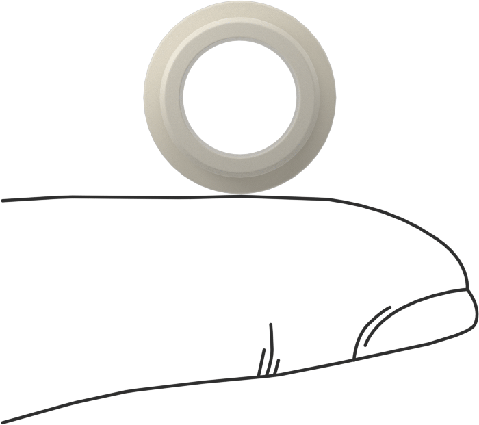 Kuru Çalışan Naylon Kovanlı Rulman, 3/8" Mil Çapı, 3/8" Uzunluk, 1/8" Flanş Kalınlığı